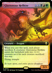 Gluttonous Hellkite - Ripple Foil - Extended Art