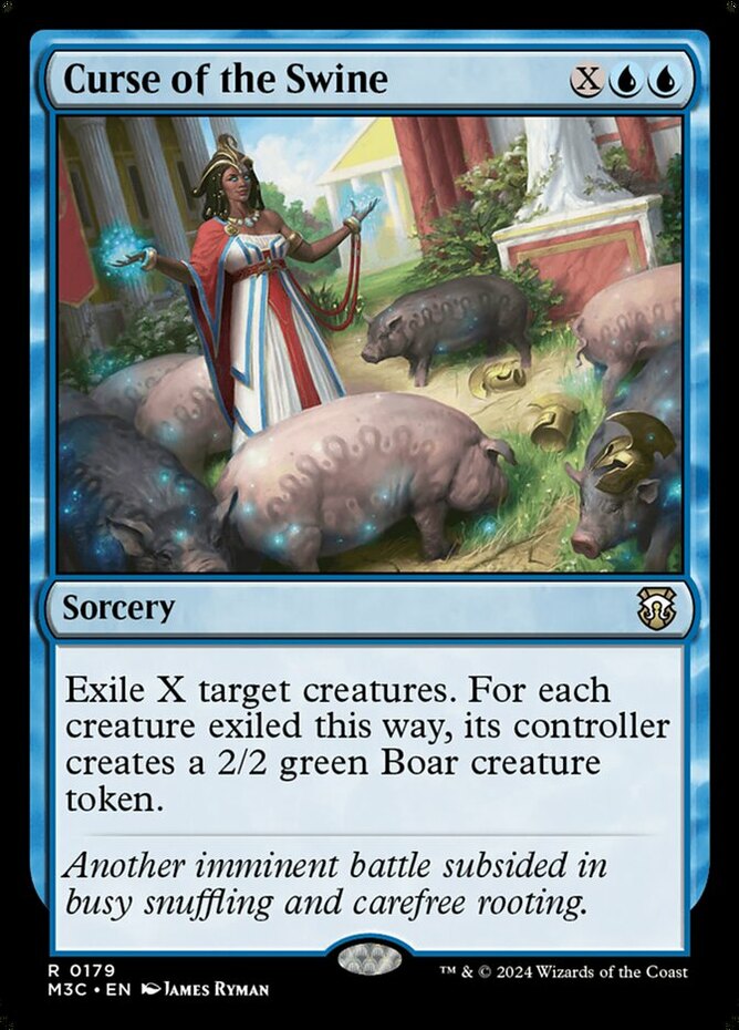 Curse of the Swine 1x FOIL THS MTG Theros Rare MINT blue Curse of the Swine 1x FOIL THS MTG Theros Rare MINT blue