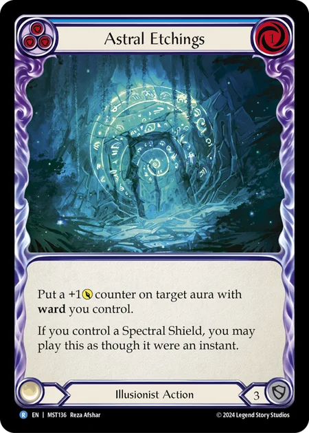 Astral Etchings (Blue) - Rainbow Foil