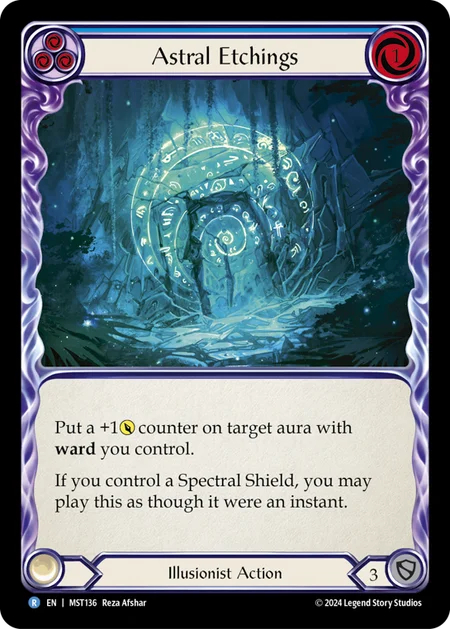 Astral Etchings (Blue) - Rainbow Foil