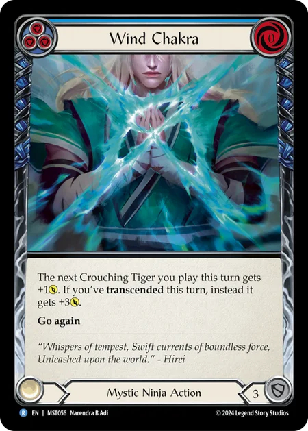 Wind Chakra (Blue) - Rainbow Foil