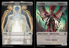 Copy (0001) // Eldrazi Angel (0002) Double-sided Token