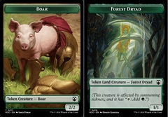 Boar (0017) // Forest Dryad (0019) Double-Sided Token