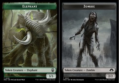 Elephant (0018) // Zombie (0021) Double-Sided Token