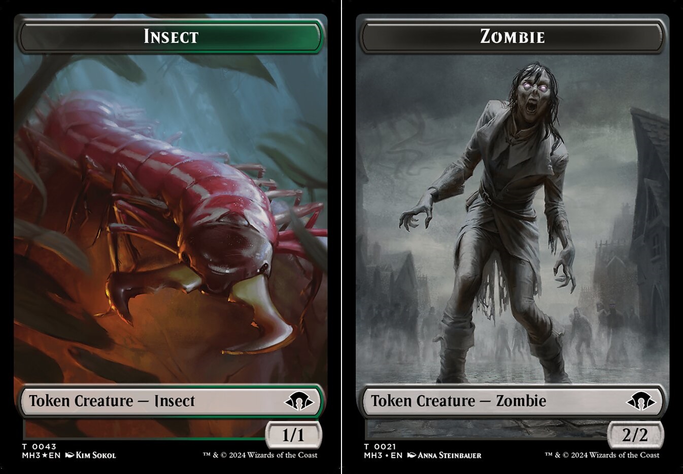 Insect (0043) // Zombie (0021) Double-sided Token Insect (0043) // Zombie (0021) Double-sided Token