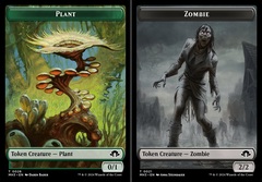 Plant (0026) // Zombie (0021) Double-sided Token