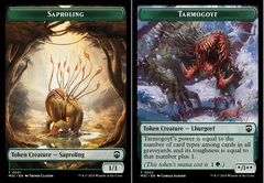 Saproling (0021) // Tarmogoyf (0022) Double-sided Token