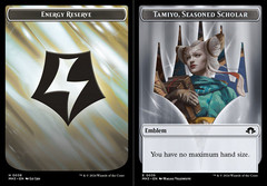 Energy Reserve (0036) // Tamiyo, Seasoned Scholar Emblem (0035) Double-Sided Token