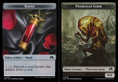 Blood (0029) // Phyrexian Germ (0016) Double-Sided Token - Foil