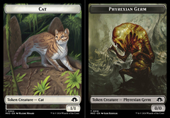 Cat (0004) // Phyrexian Germ (0016) Double-Sided Token - Foil