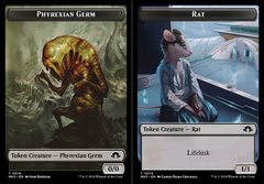 Phyrexian Germ (0016) // Rat (0019) Double-Sided Token - Foil