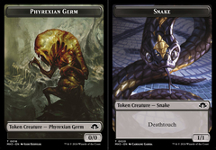 Phyrexian Germ (0016) // Snake (0020) Double-Sided Token - Foil