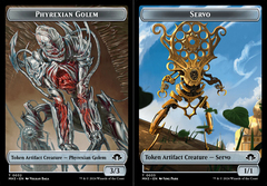 Phyrexian Golem (0032) // Servo (0033) Double-Sided Token - Foil