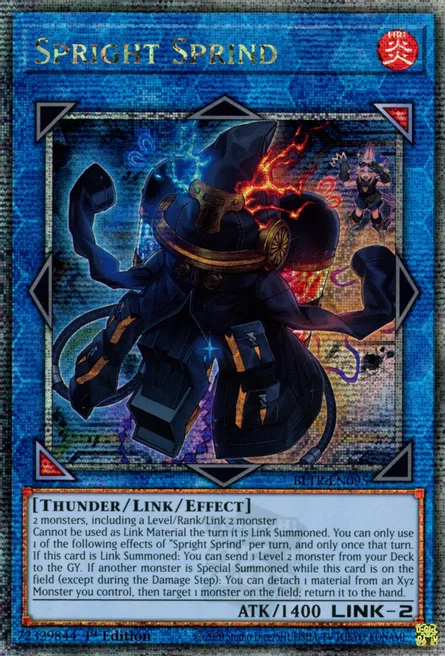 Yugioh Spright Blue Secret Rare Power of hot the Elements - NM