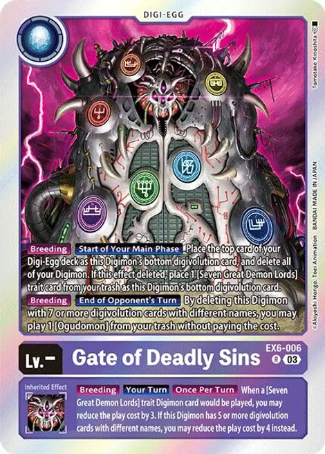 Gate of Deadly Sins - EX6-006 - R - Foil