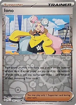 Iono - 185/193 - Regional Championships Promo - Reverse Holo