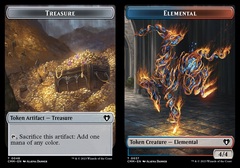 Treasure (0048) // Elemental (0037) - Foil - Double-Sided Token