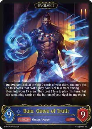 Raio, Omen of Truth (Evolved) - BP05-036EN - L
