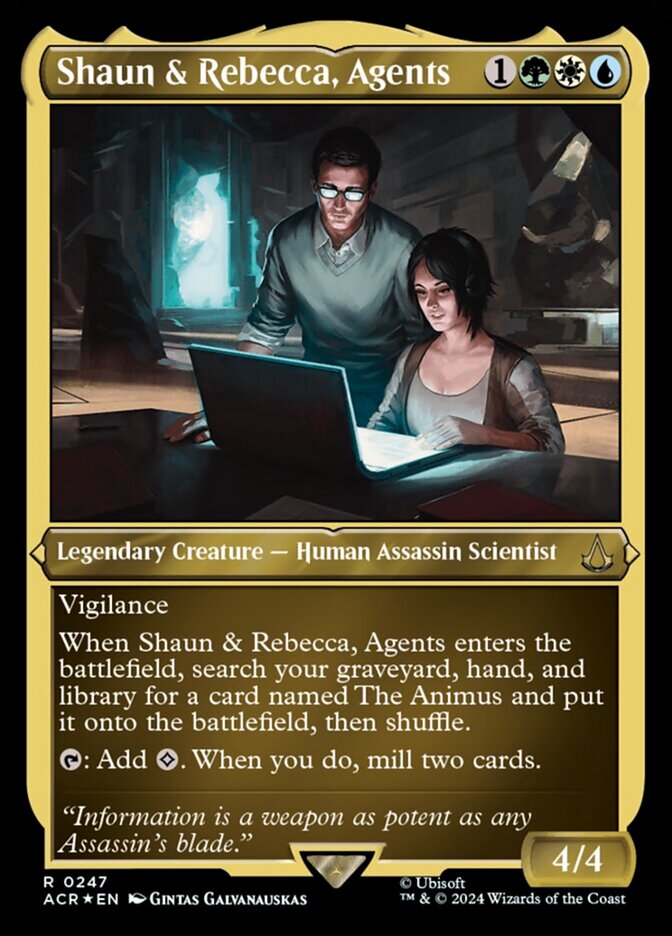 Shaun & Rebecca, Agents - Foil Etched