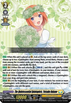The Quintessential Quintuplets, Yotsuba Nakano - DZ-BT02/EX07EN - EXRRR