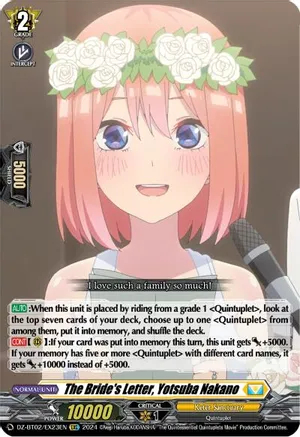 The Brides Letter, Yotsuba Nakano - DZ-BT02/EX23EN - EXC