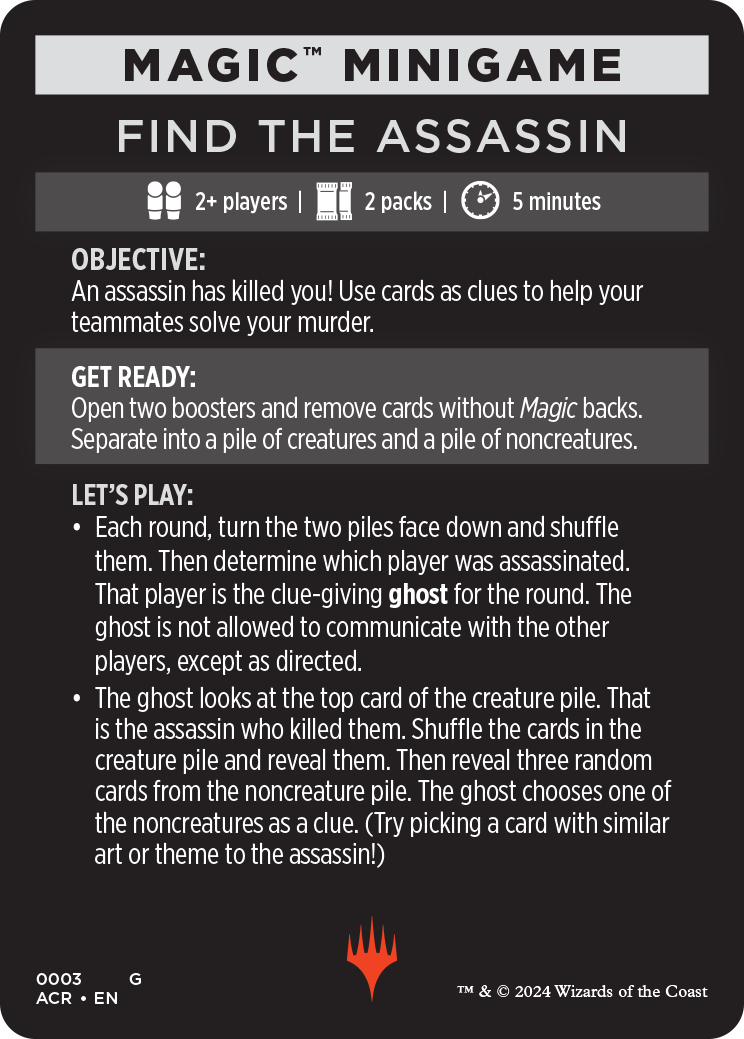 Magic Minigame: Find the Assassin