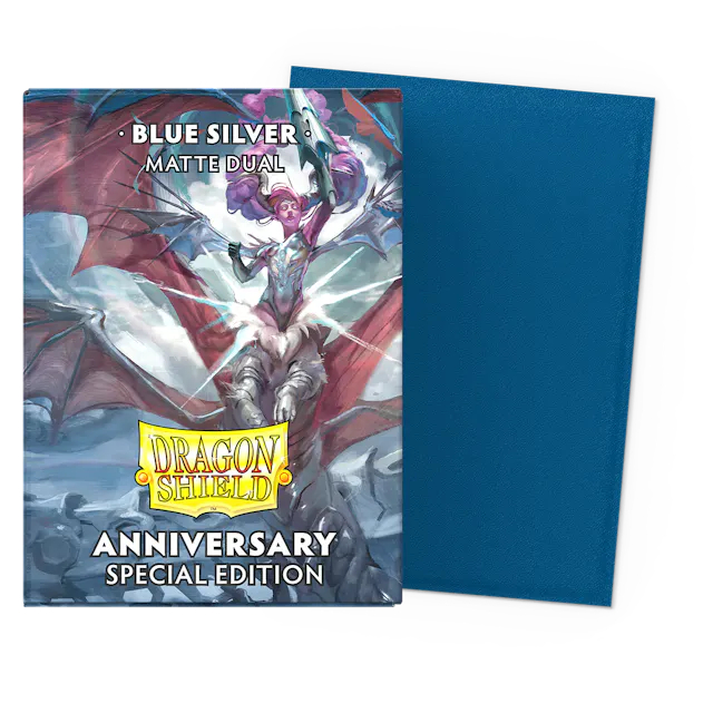 Dragon Shield: Matte Dual Sleeves - Cobalt & Silver