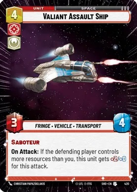 Valiant Assault Ship - Hyperspace