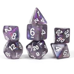 Unearthed Treasure Amethyst 7-Piece Polyhedral Dice Set