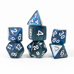 Unearthed Treasure Sapphire 7-Piece Polyhedral Dice Set