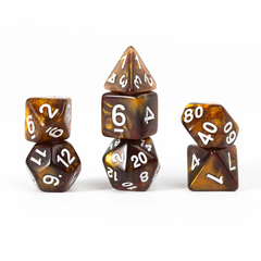 Unearthed Treasure Topaz 7-Piece Polyhedral Dice Set