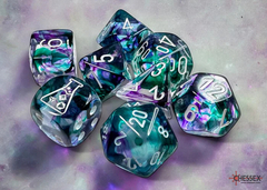 Nebula Flourite/white Polyhedral Dice Set - CHX30068