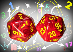 Vortex Red/Yellow Countup&Down d20