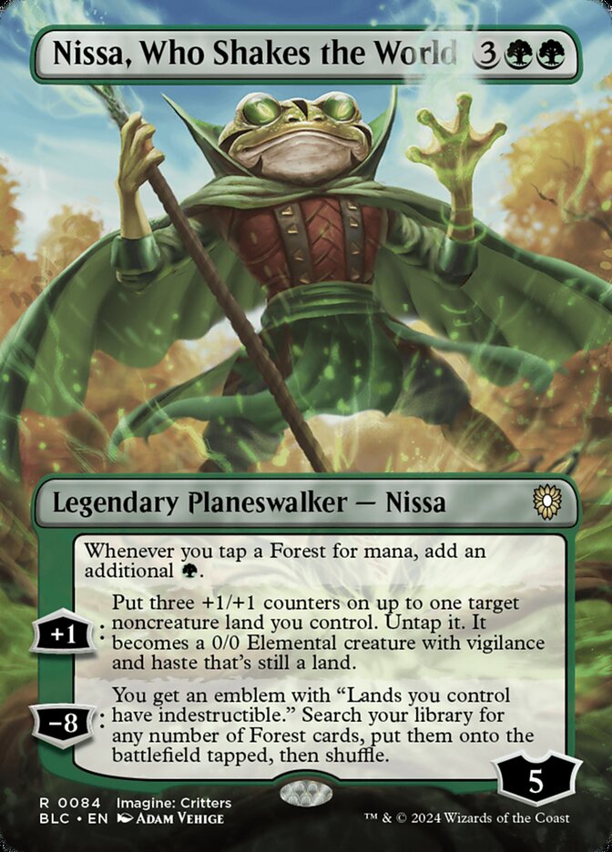 Nissa, Who Shakes the World - Foil - Borderless Nissa, Who Shakes the World - Foil - Borderless
