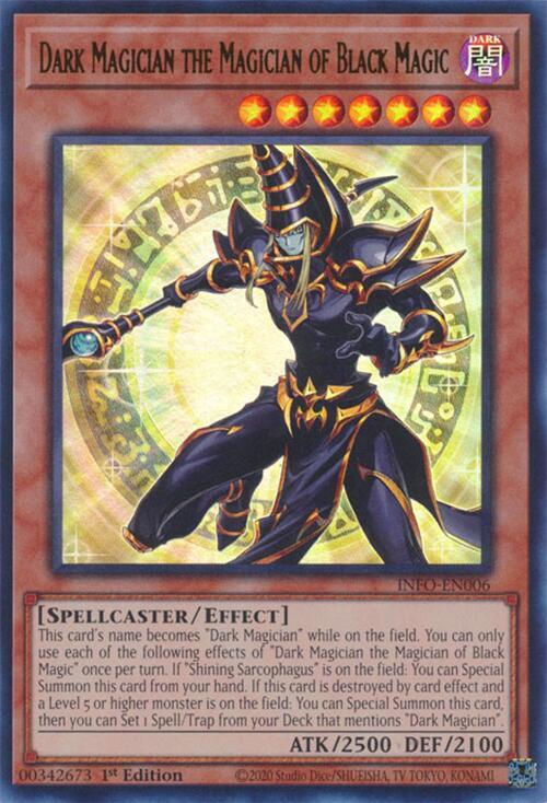 Dark Magician the Magician of Black Magic INFOEN006 Ultra Rare 1st Edition YuGiOh