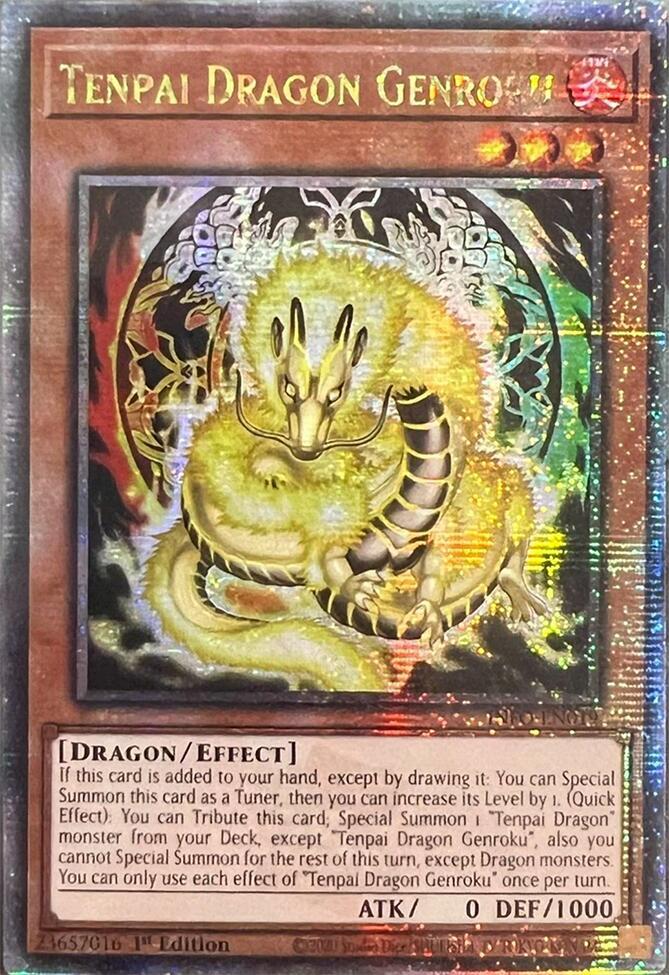 Tenpai Dragon Genroku - INFO-EN019 - Quarter Century Secret Rare - 1st Edition Tenpai Dragon Genroku - INFO-EN019 - Quarter Century Secret Rare - 1st Edition