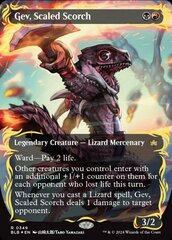 Gev, Scaled Scorch (0349) (Borderless) (Showcase) - Raised Foil