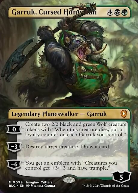 Garruk, Cursed Huntsman - Foil - Borderless