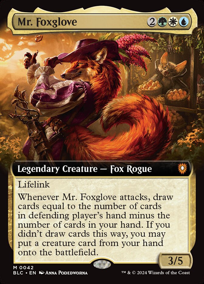 Mr. Foxglove - Foil - Extended Art