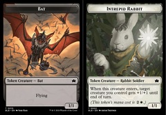 Bat (0010) // Intrepid Rabbit (0002) Double-Sided Token - Foil