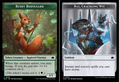 Bushy Bodyguard (0020) // Ral, Crackling Wit Emblem (0030) Double-Sided Token - Foil