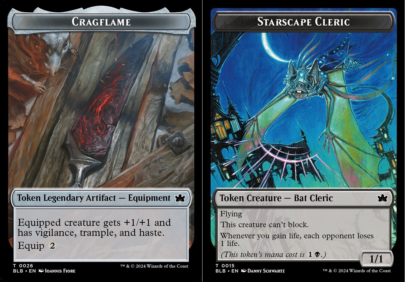 Cragflame (0026) // Starscape Cleric (0015) Double-Sided Token - Foil