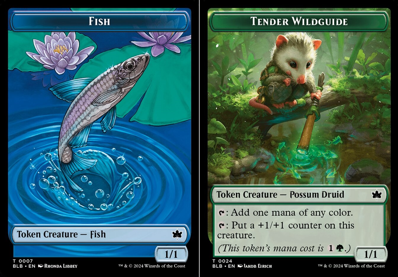 Fish (0007) // Tender WIldguide (0024) Double-Sided Token - Foil