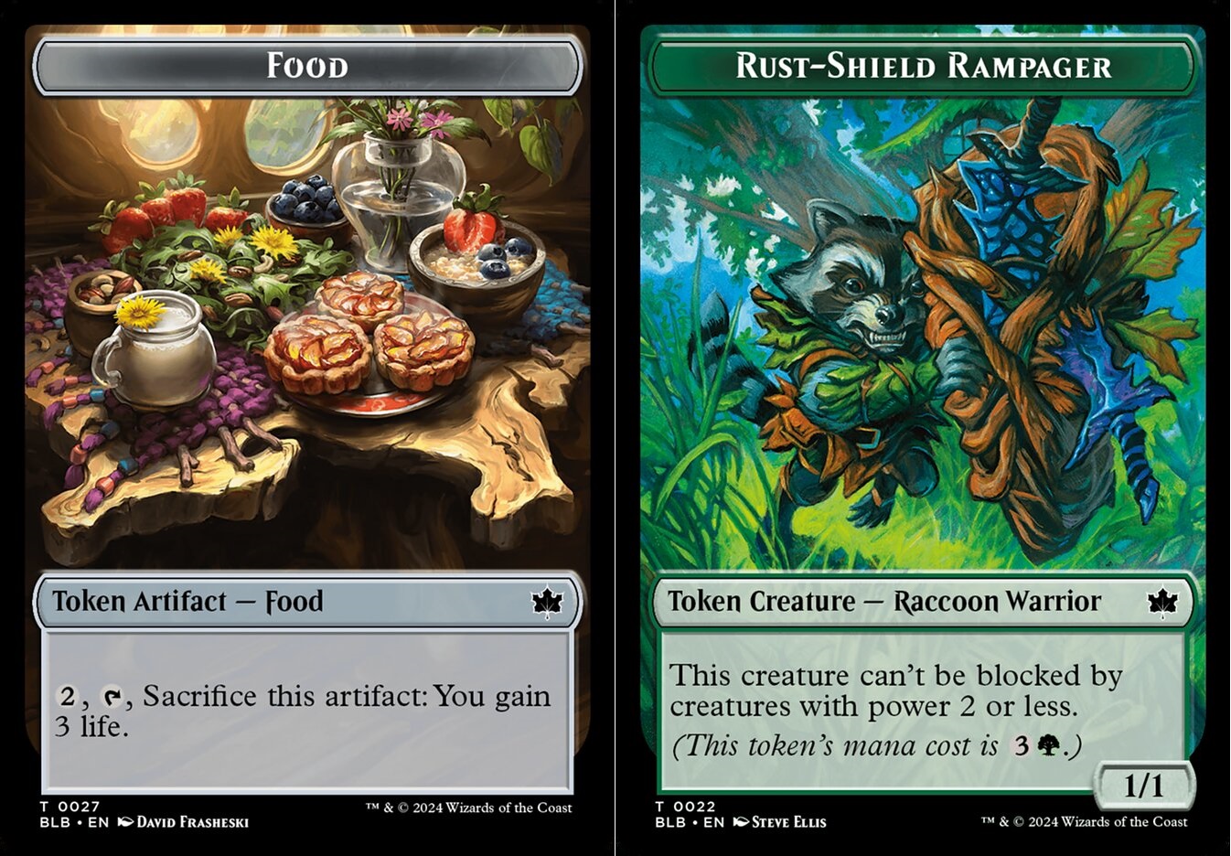 Food (0027) // Rust-Shield Rampager (0022) Double-Sided Token - Foil