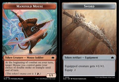 Manifold Mouse (0018) // Sword (0028) Double-Sided Token - Foil