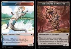 Otter (0025) // Thornplate Intimidator (0016) Double-Sided Token - Foil