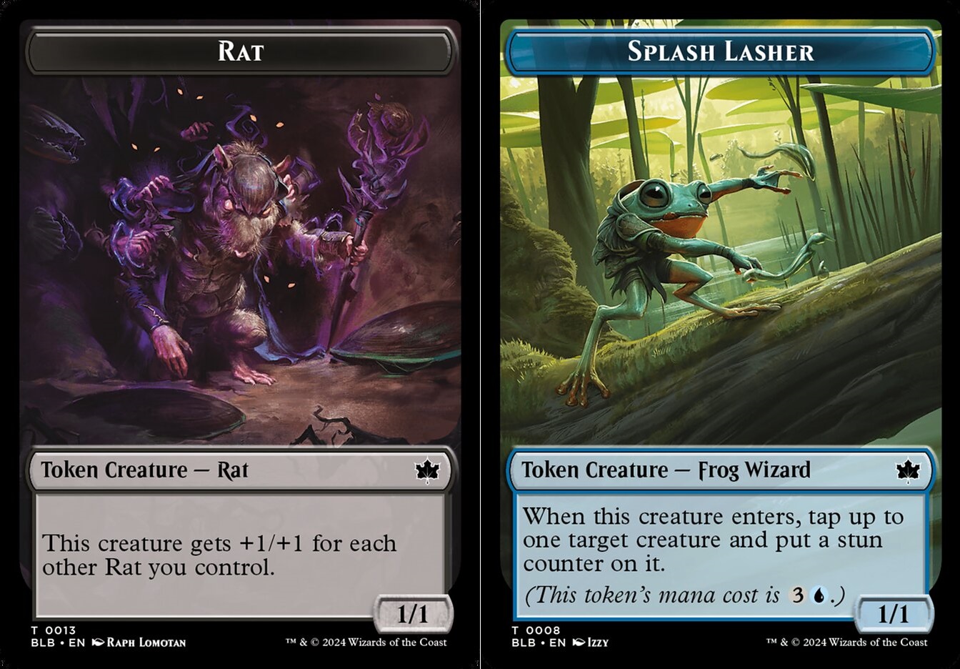 Rat (0013) // Splash Lasher (0008) Double-Sided Token - Foil