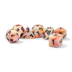 Chessex Dice 7-Die Set Mega-Hedrals Festive: Circus/Black