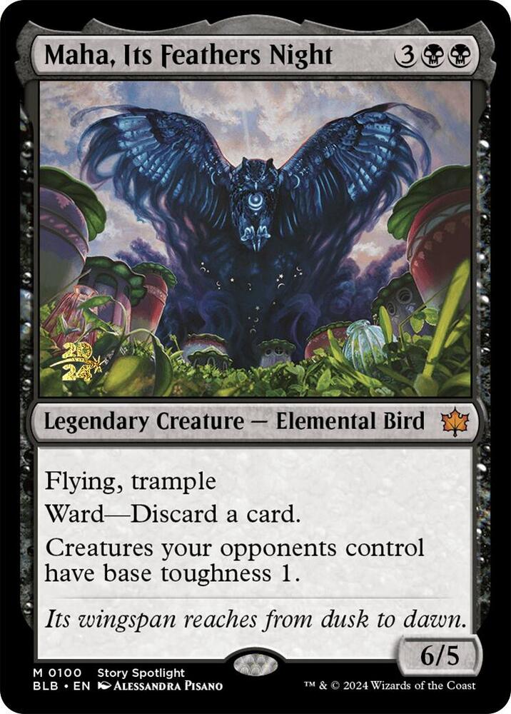 Maha, Its Feathers Night - Foil - Prerelease Promo