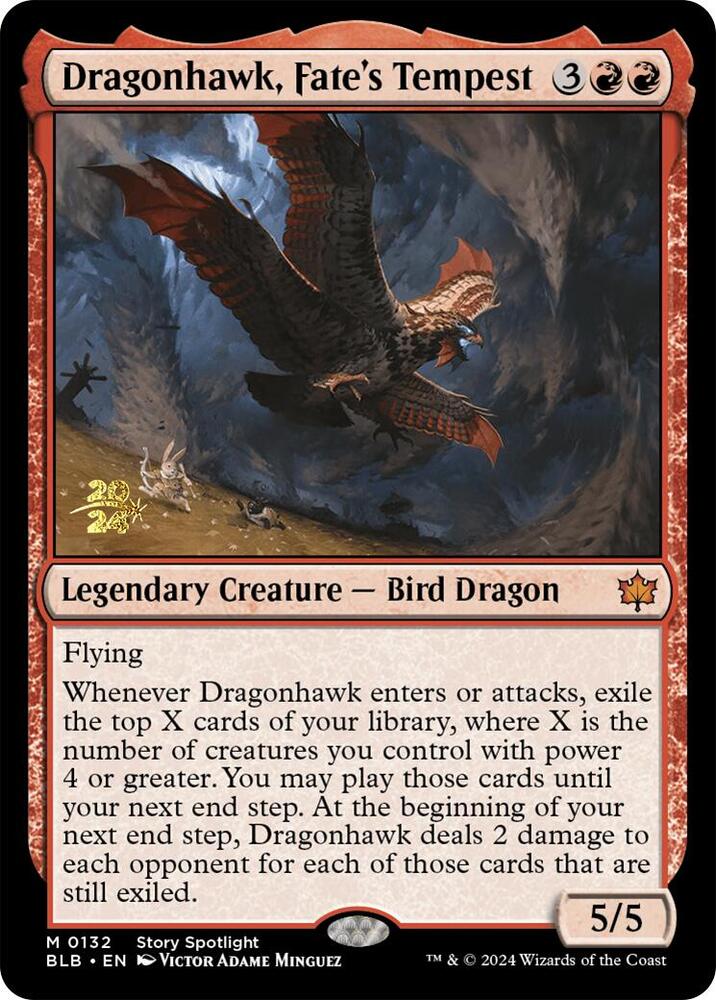 Dragonhawk, Fates Tempest - Foil - Prerelease Promo